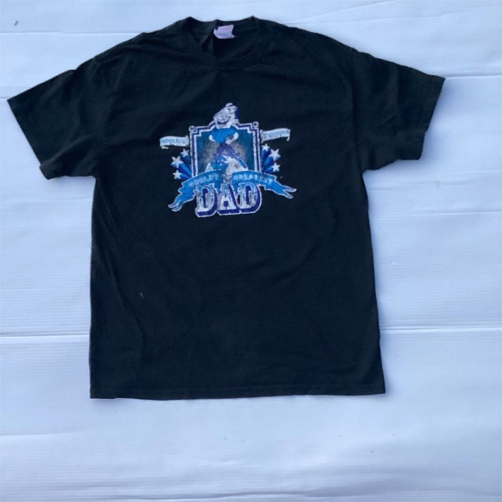 Men's World's Greatest Dad Graphic T-Shirt Black‎ Size L by Unbranded